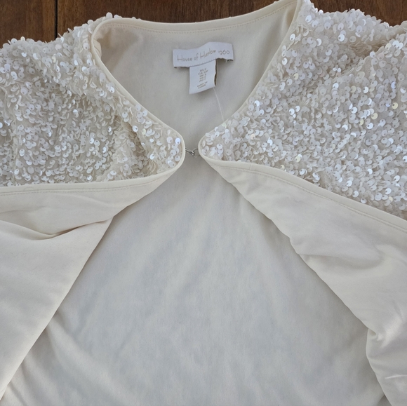 House of Harlow 1960 Cream Sequined Cardigan Size S NWOT - Picture 5 of 13
